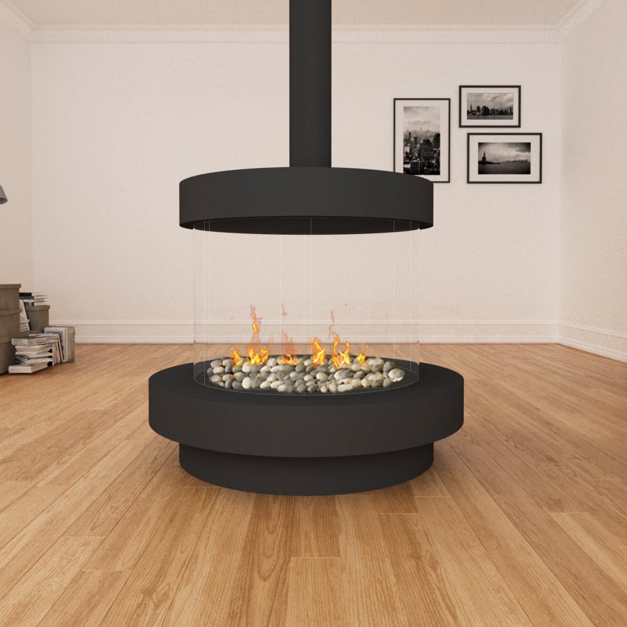 Ortal Gas Fireplaces MA & RI - Corner & Three Sided Fireplace
